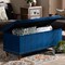 Baxton Studio Kaylee Navy Blue Velvet Upholstered Tufted Storage Ottoman Bench 160-9935 - alternate 7